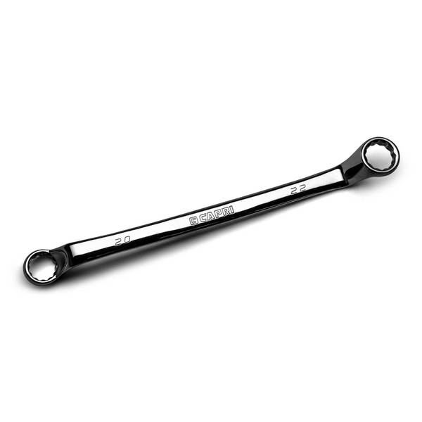 Capri Tools 20 mm x 22 mm 75-Degree Deep Offset Double Box End Wrench CP11950-2022